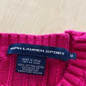 Ralph Lauren pink sweater.